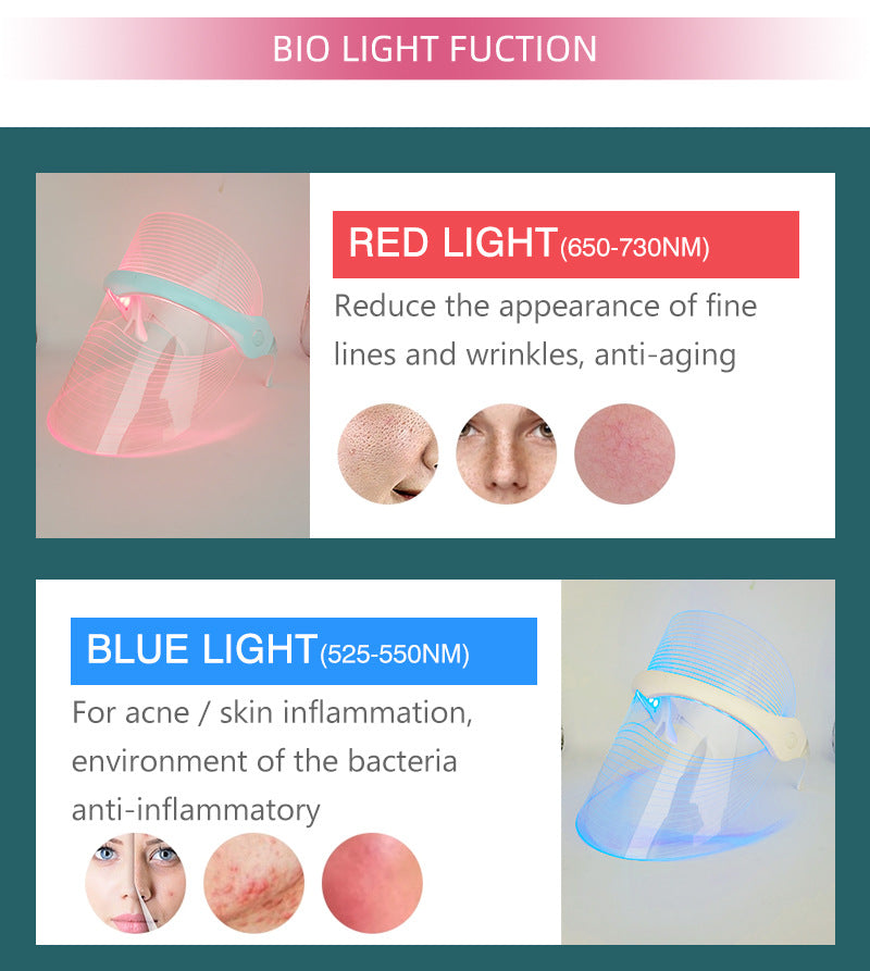 WellBrio GlowPro LED Face Mask — 7-Color Light Therapy