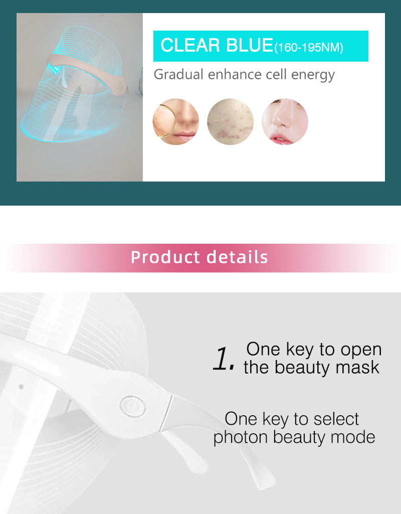 WellBrio GlowPro LED Face Mask — 7-Color Light Therapy