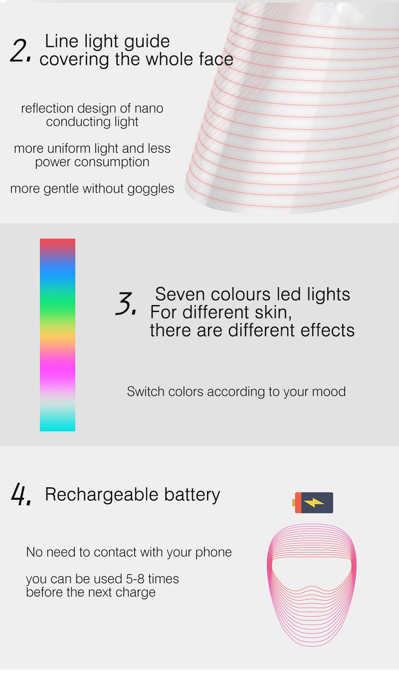 WellBrio GlowPro LED Face Mask — 7-Color Light Therapy