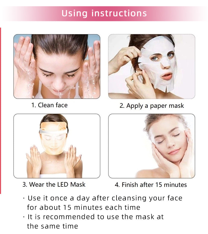 WellBrio GlowPro LED Face Mask — 7-Color Light Therapy